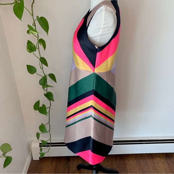 J. Crew Collection Pop Stripe Sheath Dress Navy Azalea size 6 - Picture 4 of 8